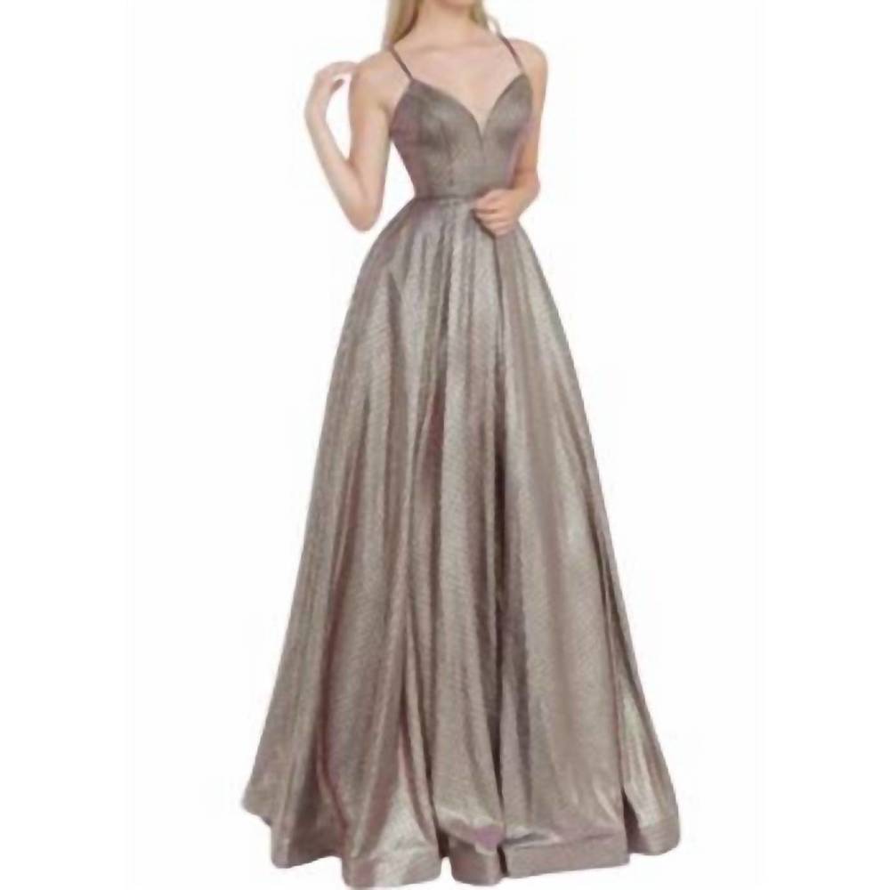 NEW JOVANI metallic ballgown in metallic gold - Picture 1 of 1